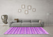 Machine Washable Abstract Purple Modern Area Rugs in a Living Room, wshabs4849pur