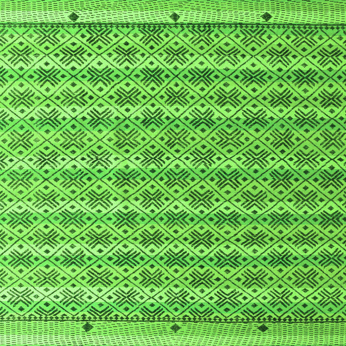 Square Abstract Green Modern Rug, abs4849grn