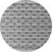 Round Machine Washable Abstract Gray Modern Rug, wshabs4849gry