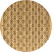 Round Machine Washable Abstract Brown Modern Rug, wshabs4849brn