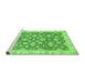 Sideview of Machine Washable Oriental Green Traditional Area Rugs, wshabs484grn