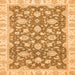 Square Machine Washable Oriental Orange Traditional Area Rugs, wshabs484org