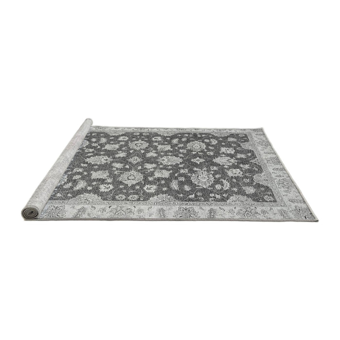 Sideview of Machine Washable Oriental Gray Traditional Rug, wshabs484gry