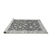 Sideview of Machine Washable Oriental Gray Traditional Rug, wshabs484gry