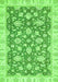 Machine Washable Oriental Green Traditional Area Rugs, wshabs484grn