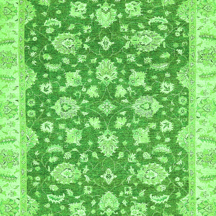 Machine Washable Oriental Green Traditional Area Rugs, wshabs484grn