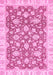 Machine Washable Oriental Pink Traditional Rug, wshabs484pnk