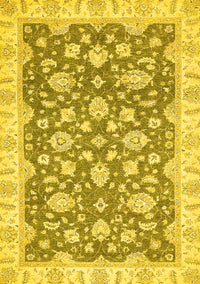 Oriental Yellow Traditional Rug, abs484yw