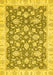 Oriental Yellow Traditional Rug, abs484yw