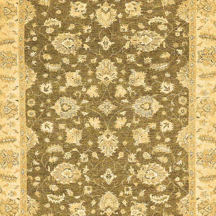 Machine Washable Oriental Brown Traditional Rug, wshabs484brn