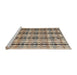 Sideview of Machine Washable Abstract Brown Rug, wshabs4850