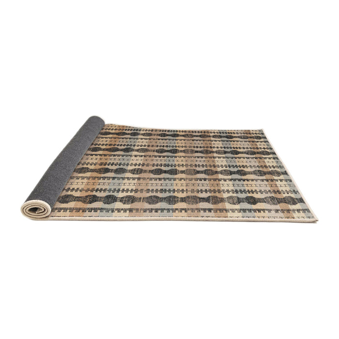 Sideview of Abstract Brown Modern Rug, abs4850