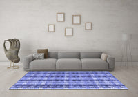 Machine Washable Abstract Blue Modern Rug, wshabs4850blu