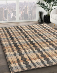 Abstract Brown Modern Rug, abs4850