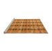 Sideview of Machine Washable Abstract Orange Modern Area Rugs, wshabs4850org