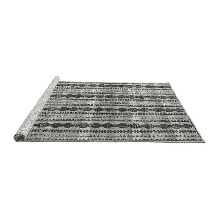 Sideview of Machine Washable Abstract Gray Modern Rug, wshabs4850gry
