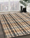 Abstract Brown Modern Rug in Family Room, abs4850