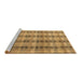 Sideview of Machine Washable Abstract Brown Modern Rug, wshabs4850brn