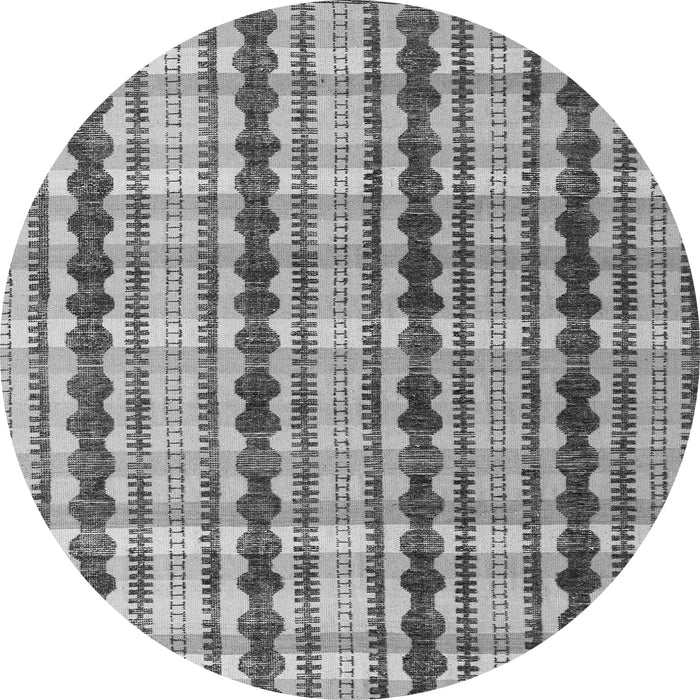 Round Machine Washable Abstract Gray Modern Rug, wshabs4850gry