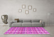 Machine Washable Abstract Pink Modern Rug in a Living Room, wshabs4850pnk