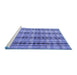 Sideview of Machine Washable Abstract Blue Modern Rug, wshabs4850blu