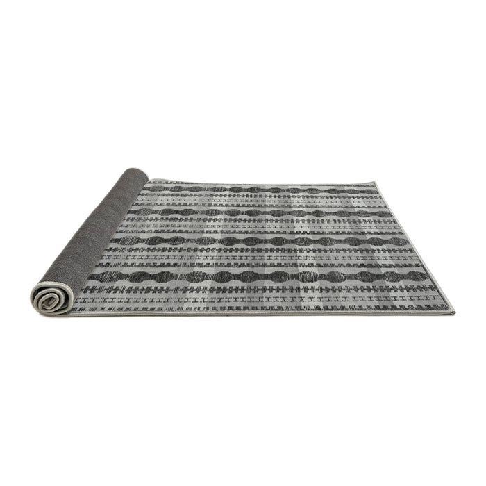 Sideview of Abstract Gray Modern Rug, abs4850gry