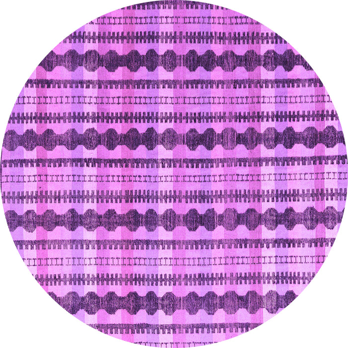 Round Abstract Purple Modern Rug, abs4850pur