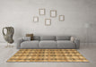 Machine Washable Abstract Brown Modern Rug in a Living Room,, wshabs4850brn