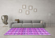 Machine Washable Abstract Purple Modern Area Rugs in a Living Room, wshabs4850pur