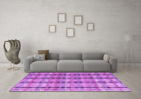 Machine Washable Abstract Purple Modern Rug, wshabs4850pur