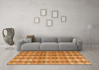 Machine Washable Abstract Orange Modern Rug, wshabs4850org