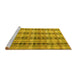 Sideview of Machine Washable Abstract Yellow Modern Rug, wshabs4850yw