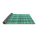 Sideview of Abstract Turquoise Modern Rug, abs4850turq