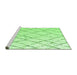 Sideview of Machine Washable Solid Green Modern Area Rugs, wshabs4851grn