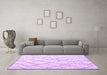 Machine Washable Solid Purple Modern Area Rugs in a Living Room, wshabs4851pur