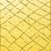 Square Solid Yellow Modern Rug, abs4851yw