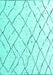 Machine Washable Solid Turquoise Modern Area Rugs, wshabs4851turq