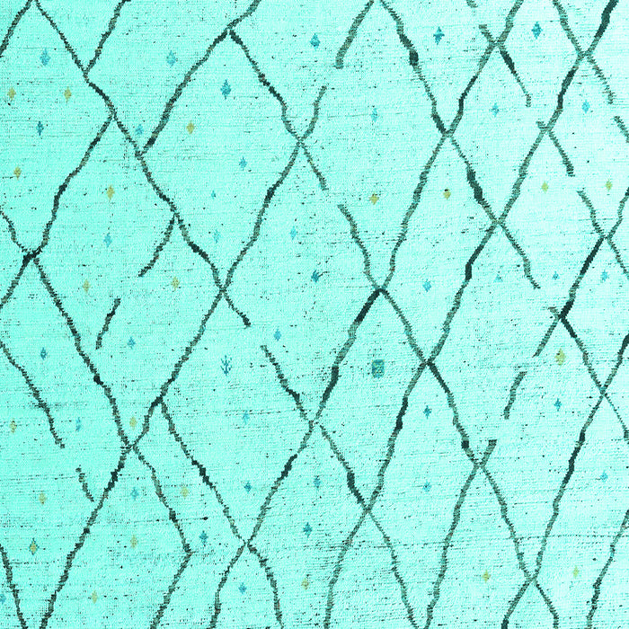 Machine Washable Solid Turquoise Modern Area Rugs, wshabs4851turq