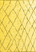 Machine Washable Solid Yellow Modern Rug, wshabs4851yw