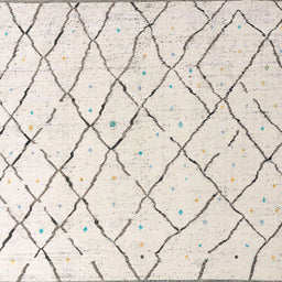 Square Abstract Silver Pink Solid Rug, abs4851