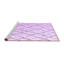 Sideview of Machine Washable Solid Purple Modern Area Rugs, wshabs4851pur