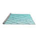 Sideview of Machine Washable Solid Light Blue Modern Rug, wshabs4851lblu