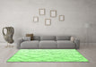 Machine Washable Solid Green Modern Area Rugs in a Living Room,, wshabs4851grn