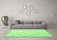 Machine Washable Solid Green Modern Rug, wshabs4851grn