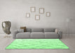 Machine Washable Solid Emerald Green Modern Area Rugs in a Living Room,, wshabs4851emgrn