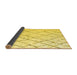 Sideview of Solid Yellow Modern Rug, abs4851yw