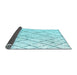 Sideview of Solid Light Blue Modern Rug, abs4851lblu