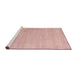 Sideview of Machine Washable Abstract Light Coral Pink Rug, wshabs4852