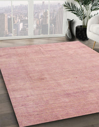 Abstract Light Coral Pink Modern Rug, abs4852