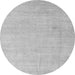 Round Abstract Gray Modern Rug, abs4852gry